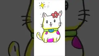 Cute Kitty Drawing 😺 😍 💕 💖 Cat Drawing #catdrawing #shorts