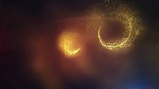 Elegant golden path particle animation logo opening | After Effect