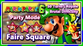 Mario Party 6 - 50 Turns | Royale | Luigi, Mario, Peach & Daisy | Faire Square