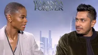 Letitia Wright (Shuri) and Tenoch Huerta (Namor) talk about Wakanda Forever