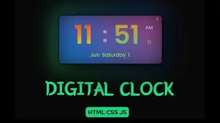 Digital clock using html css and javascript | Project for beginners | Digital Clock | 