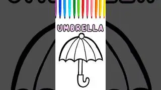 Umbrella Drawing and Coloring !