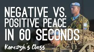 Negative vs. Positive Peace explained in 60 seconds