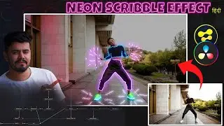 Neon Scribble Effect In Davinci Resolve (हिन्दी) | Davinci Resolve | Glowing Neon Effects | Fusion