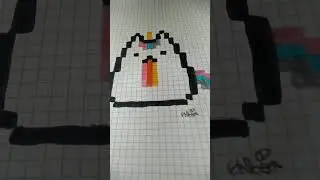 Arte pixel gato arcoiris