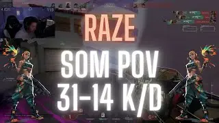 NRG s0m POV Raze on Sunset 31-14 K/D (VALORANT Pro POV)