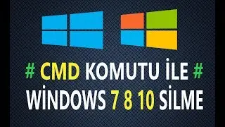 Windows 10 Format atmadan Silme (CDM komutu ile)