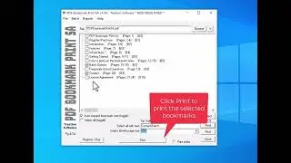 PDF Bookmark Print SA - Printing by searching for bookmark names text or matching page sizes
