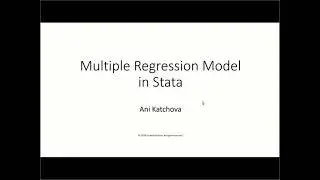 Multiple Regression Model in Stata