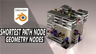 Create Super Robotic Cube Animation Using Shortest Path Node in Blender - Blender Geometry Nodes