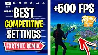 The BEST Competitive Settings in Fortnite Chapter 2 Remix! 🔧 (FPS Boost & 0 Delay)