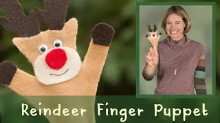 DIY Reindeer Finger Puppet | Rudolph the Red Nosed Reindeer | Crafts for Kids