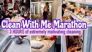 MEGA CLEAN WITH ME MARATHON 2024 :: OVER 3 HOURS OF INSANE CLEANING MOTIVATION