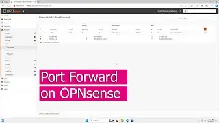 How to port forwarding on OPNsense Firewall