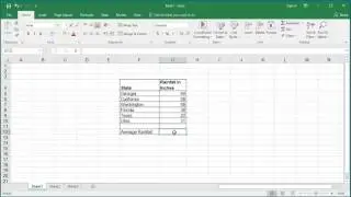 How to Calculate Average of Range of numeric Cells in Excel 2016