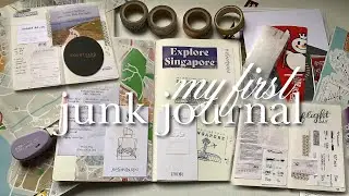 junk journal with me 🇸🇬💫 | ideas, flip through, asmr, singapore edition