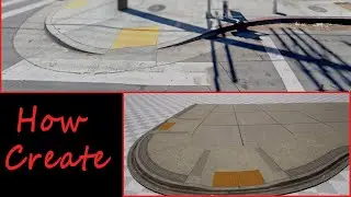 Splines | Example How create Sidewalk End | cross walk