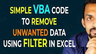 DELETING DATA USING FILTER IN VBA || VBA CODE TO DELETE DATA || FILTER IN VBA || VBA CODE