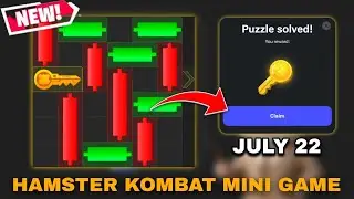 HAMSTER KOMBAT MINI GAME TODAY JULY 22 | CLAIM HAMSTER KEYS