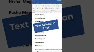 Master Text Selection in MS Word like a pro! #msword