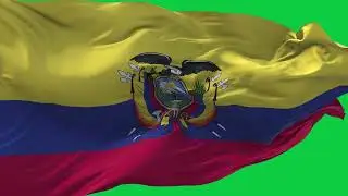 🚩Ecuador Flag Waving | GREEN SCREEN & CHROMA MATTE🚩