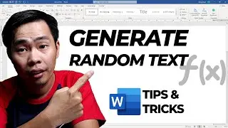 How to Insert Random Text in Word Document -  ms word tricks