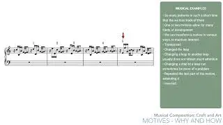 Musical Composition, Craft and Art #7 - On Motives, Why and How