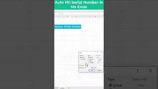 Excel Tips Auto Fill Serial Number in Ms Excel  #excel #excelfunction  #exceltips