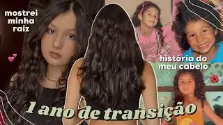 1 ANO DE TRANSIÇÃO CAPILAR | A história do meu cabelo, mostrei minha raiz (cabelo ondulado)