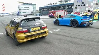 800HP TECHART GT Street R vs 1050HP Honda Civic VTEC Turbo AWD