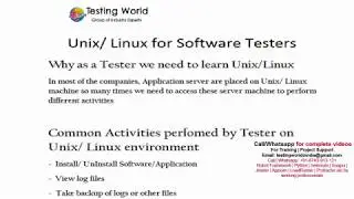 Unix / Linux for Testers : Why as a Tester we should learn Unix/Linux