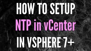 how to setup ntp in vc // vCenter NTP config