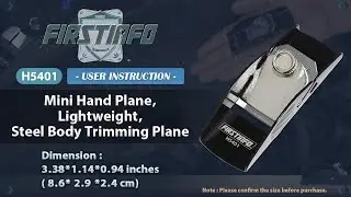 FIRSTINFO H5401 Mini Trimming Plane  Small Lightweight with Steel Body Hand Plane for Woodworking