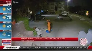 Man caught vandalizing Ukrainian flag