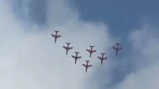 Royal Air Force - The Red Arrows show at RIAT Air Tattoo 2023