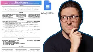 How To Make a Free CV Template Using Google Docs (2025) | CV Sample
