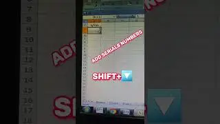 how to add serial number in excel #shorts #msexcel #tipsandtricks