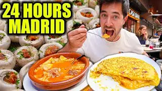 24 Hours of Spanish Food in Madrid 🇪🇸 STREET FOOD to SEAFOOD in Spain's Foodie Capital!