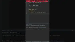 Web Site by Python in 10 seconds #shorts
