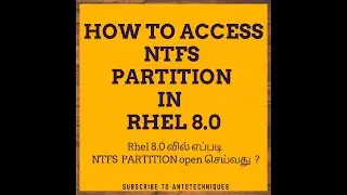 How to Access NTFS patition in the RHEL 8.0