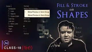 FILL & STROKE -How they work on shapes in After Effects? Class-18