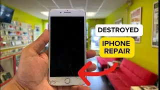 Fixing Destroyed iPhone ! I can’t Believe this happened 😱 #apple #iphone