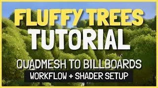 Fluffy stylized trees tutorial, using quadmesh-to-billboards shader in Unity