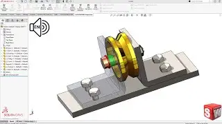 Assembly exercise Nr. 16! SolidWorks Tutorial 2025! Pulley Support