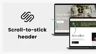 How to create a scroll to stick header in Squarespace // Squarespace 7.1 Tutorial