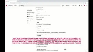HOW TO DISABLE BUSINESS ACCOUNT EMAIL NOTIFICATIONS IN PINTEREST DESKTOP