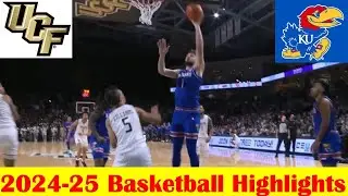 #7 Kansas vs UCF Basketball Game Highlights 1 5 2025