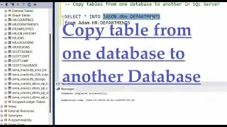 Copy table from one database to another in SQL Server