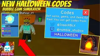 *NEW* BUBBLE GUM SIMULATOR HALLOWEEN UPDATE CODES! NEW PETS! NEW EVENT! || Roblox