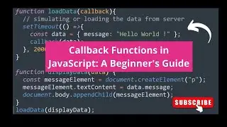 CallBack Function in JavaScript - Full Tutorial | Javascript Tutorial #codingmadeeasy #coding